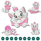 Marie Aristocats Embroidery Design Pack for Disney-Inspired Projects